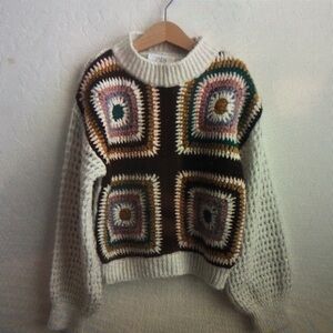 Cozy Multicolor Crochet Kids Sweater
